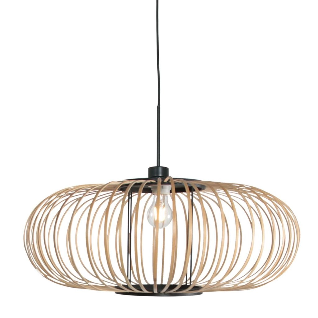 Pendant lamp Silva with bamboo shade Ø60cm
