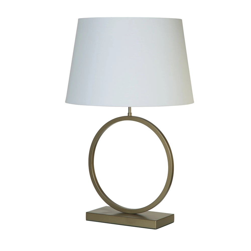 Table lamp Elegant bronze with white cap