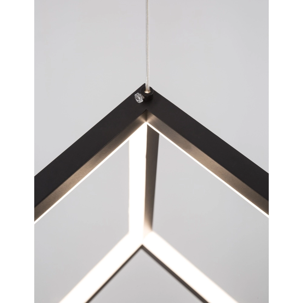 Square pendant lamp Gabbia black Lyora 5212017423399