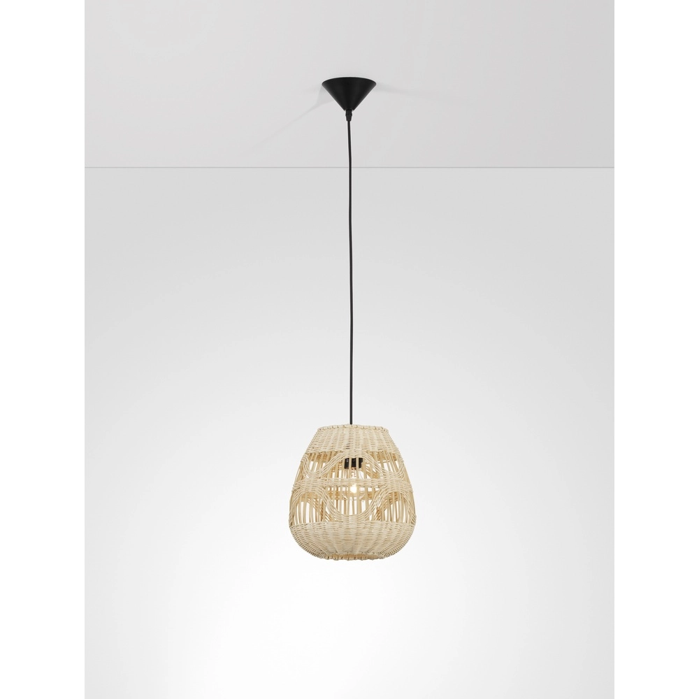 Rattan pendant lamp Marlo Ø 27cm
