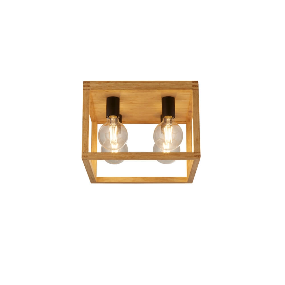 Ceiling lamp Wood Square