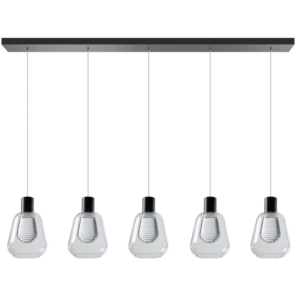 Glass dining table pendant lamp Gary