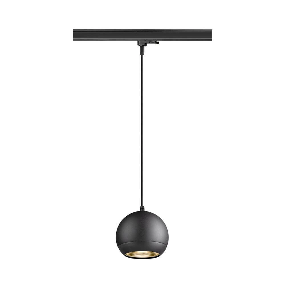 Pendant light for rail Light Eye 150 black 3-phase Ø 15cm