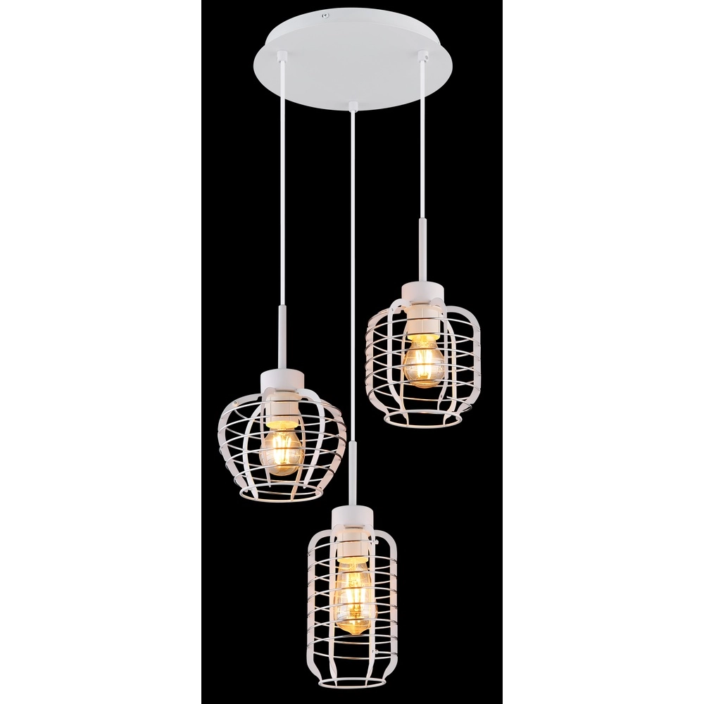 3-light pendant lamp Nesa white Globo 9007371572212
