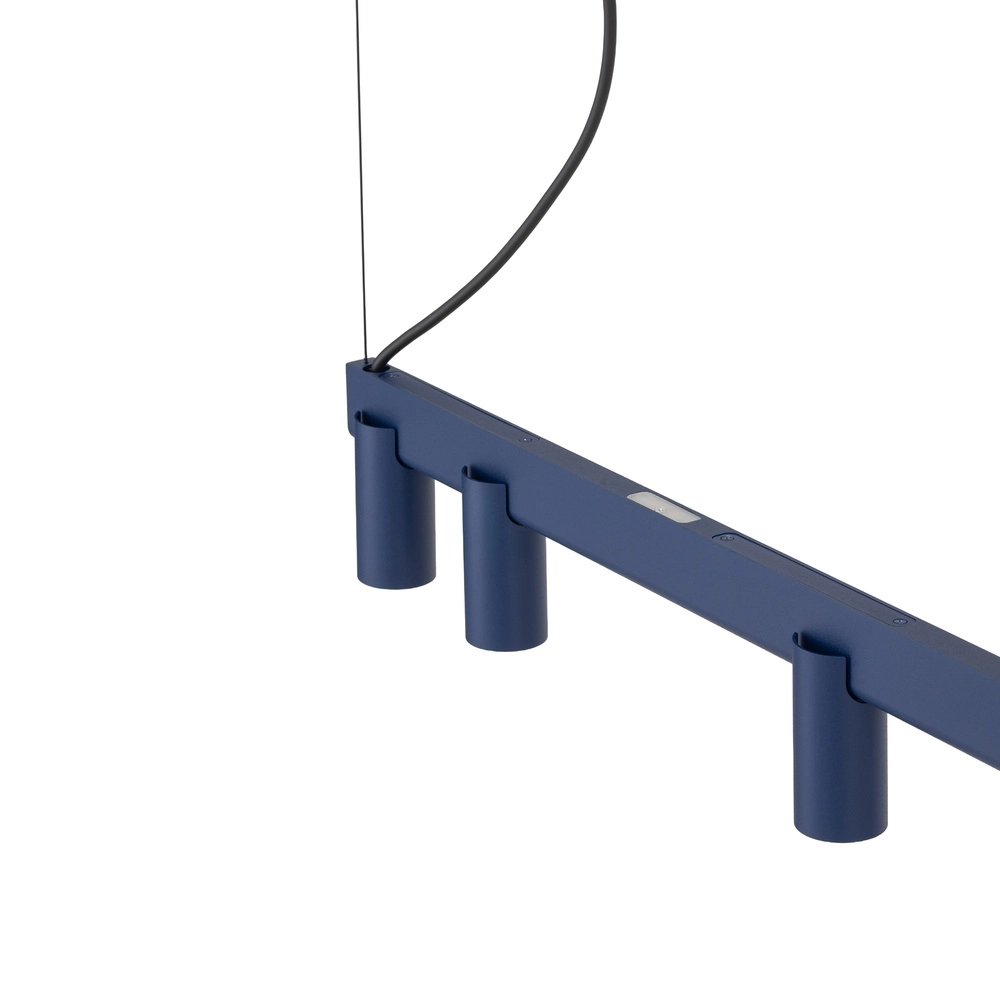 Design pendant lamp Fourty 7-light navy blue