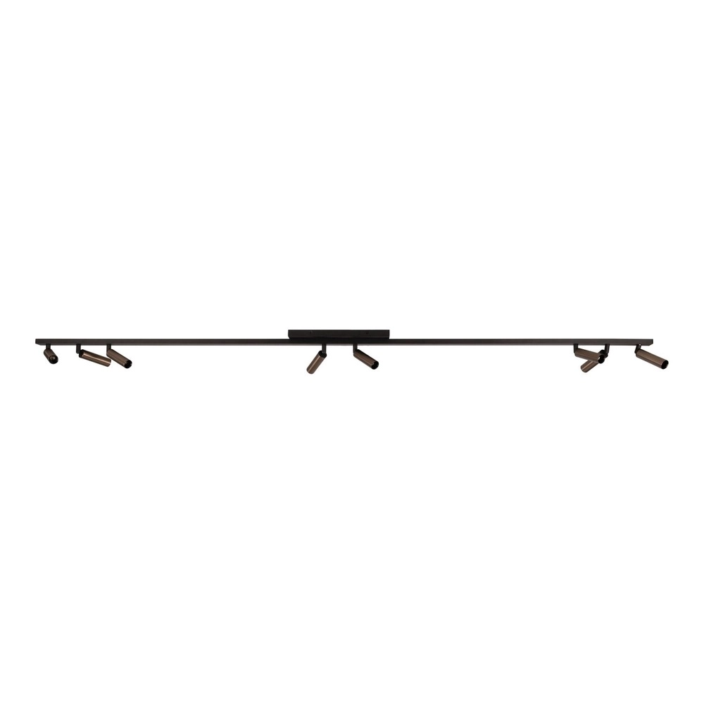 Ceiling spotlight Keoni 8-light coffee brown