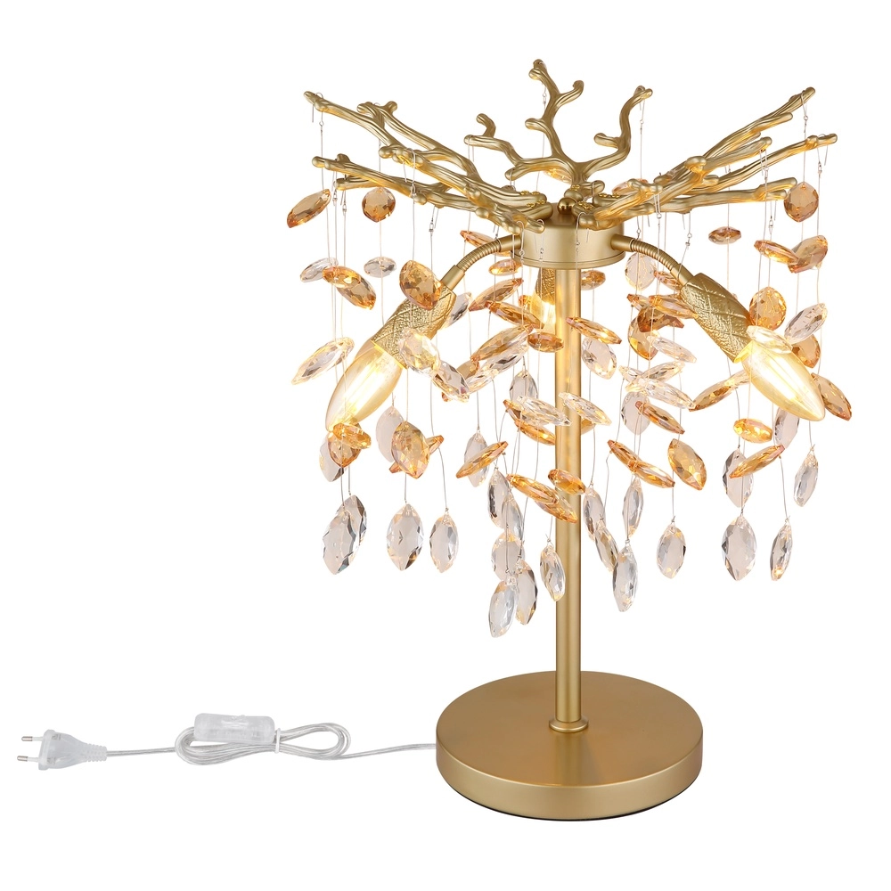 Table lamp Queena gold Ø 36cm Globo 9007371528684