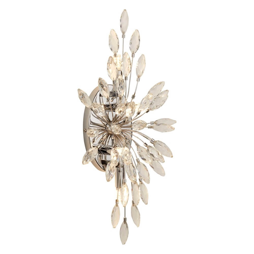 Classic wall lamp Peacock chromium Searchlight 5053423243313