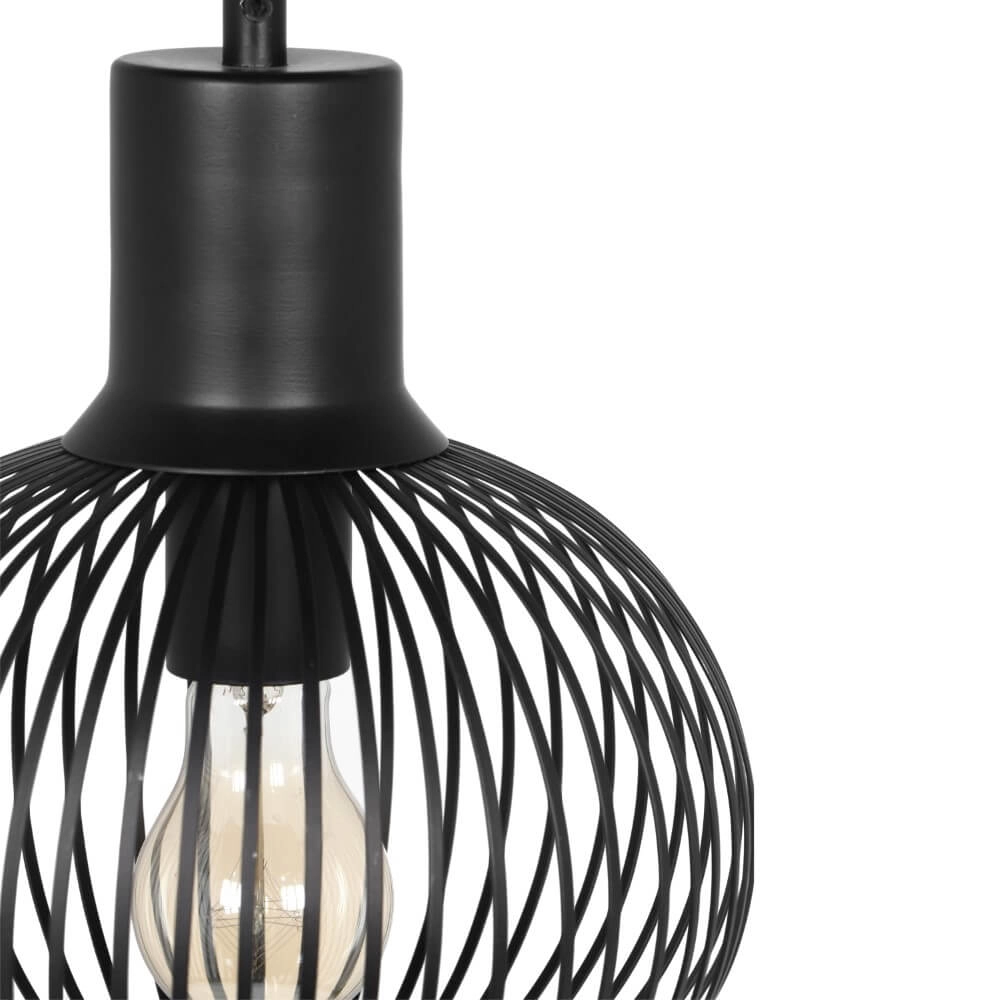 Wire pendant lamp Gila Ø 23cm - black Trio 4017807617559