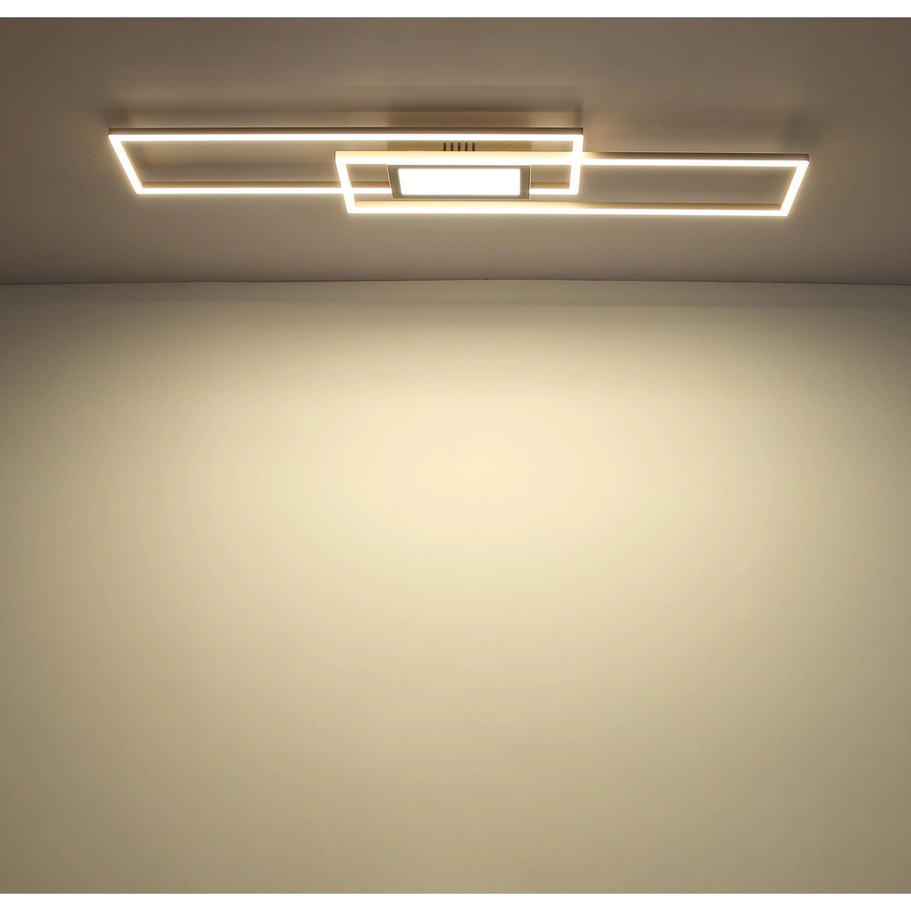 Elongated ceiling lamp Saunders sand brown Globo 9007371587353