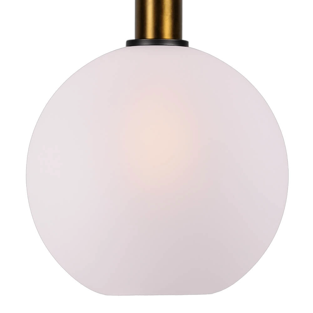 Hanging lamp Ø 25cm Bella 2 Antique brass with matt white glass Masterlight 8718121334134