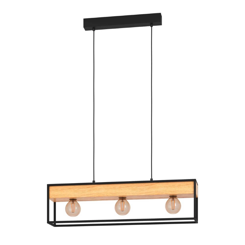 Hanging lamp Libertad 1 with wood