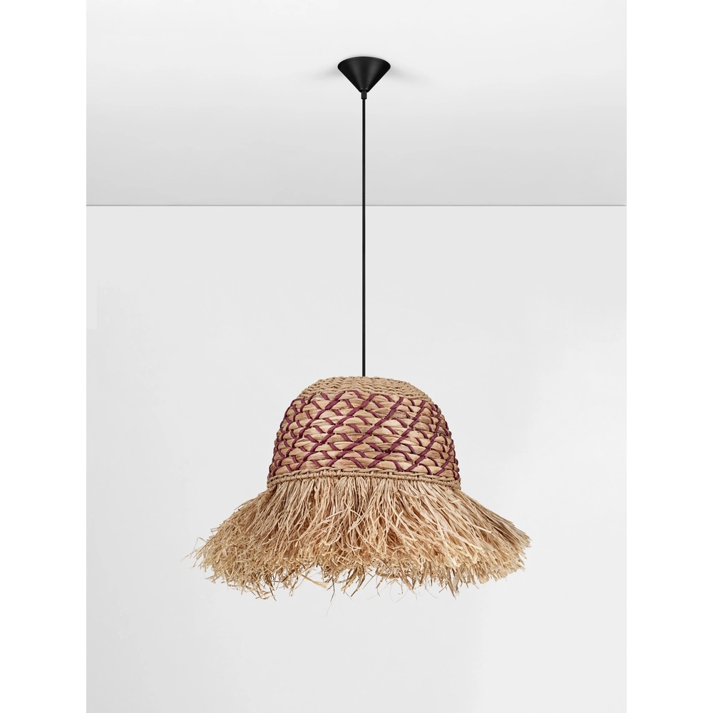 Straw lamp Sorello Red with brown Lyora 5212017477408