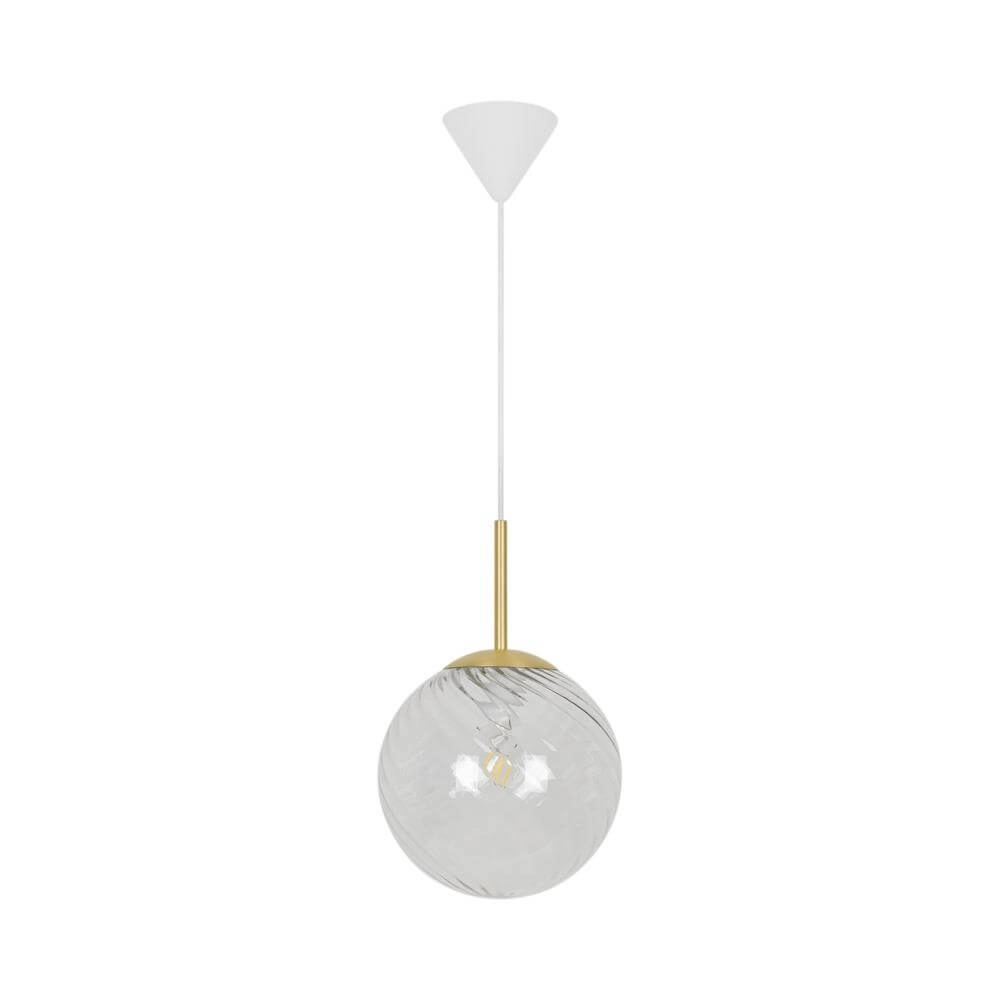 Glass pendant lamp Chisell brass Ø 25cm Nordlux 5704924015656