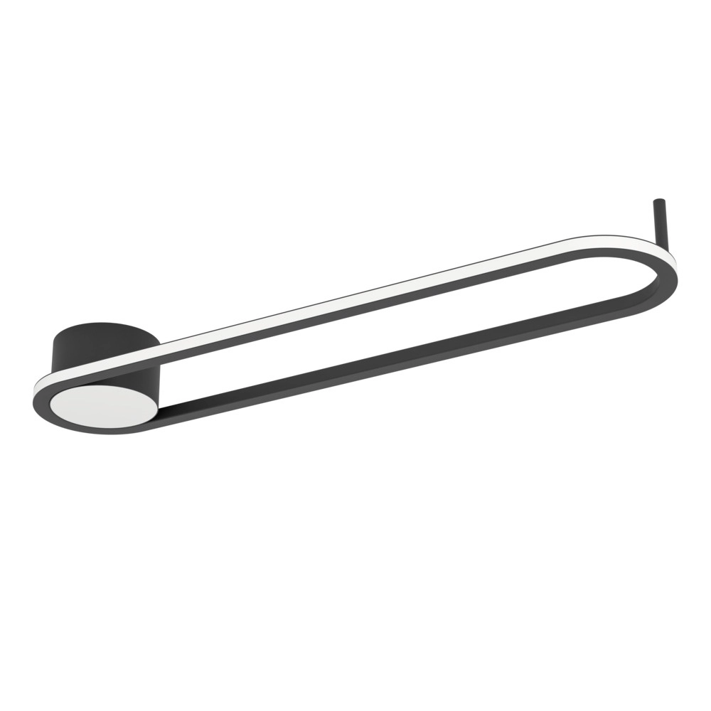 Sleek ceiling lamp Collecorvino black