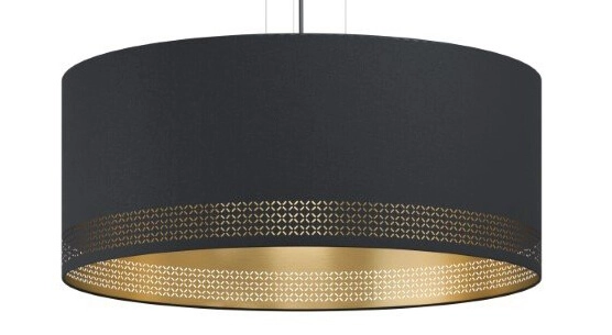 Black pendant lamp Esteperra Ø 53cm Eglo 9002759992743