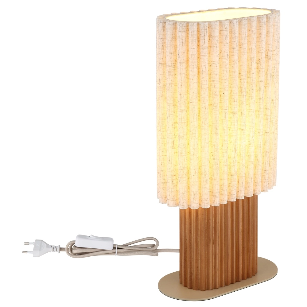 Unique table lamp Jannie brown oval Globo 9007371589906