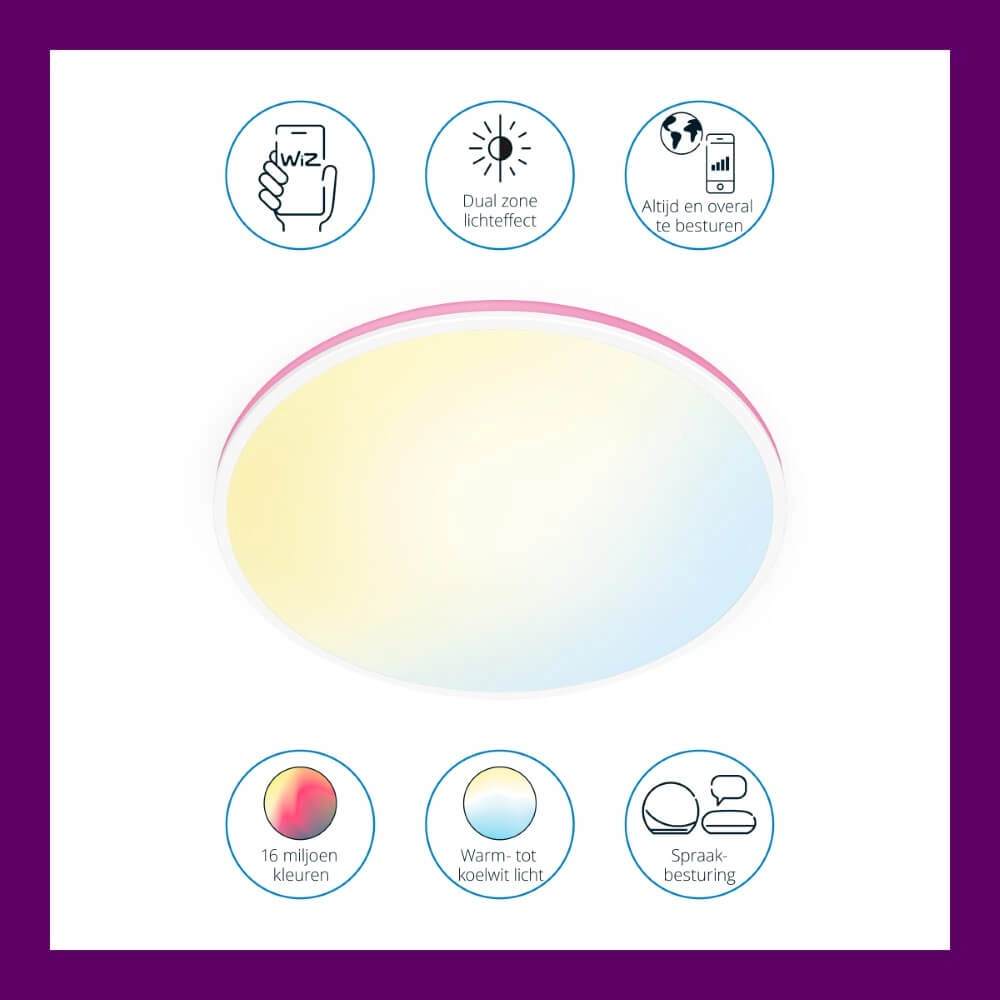 Smart ceiling light Rune Ø 40cm - white WiZ 8719514554276