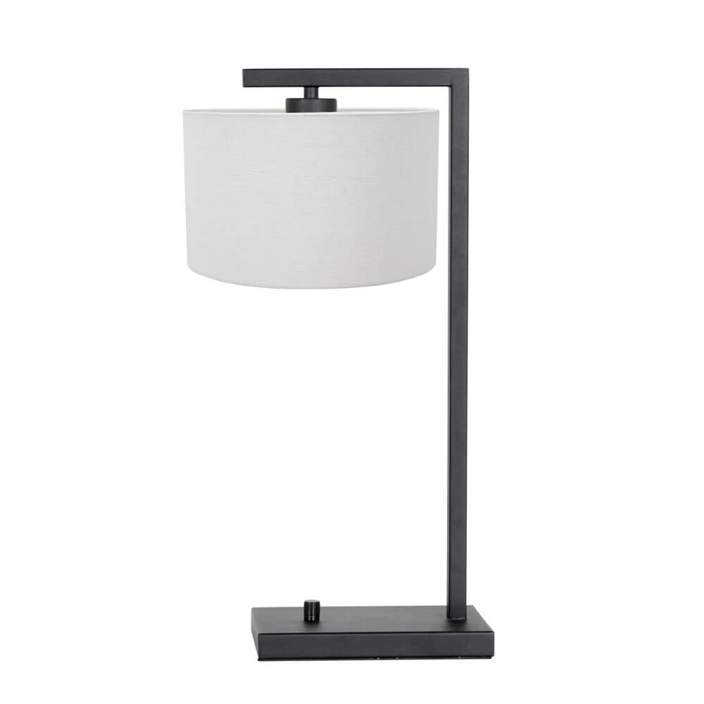 Sleek table lamp Stanger black with off white Steinhauer 8712746152074