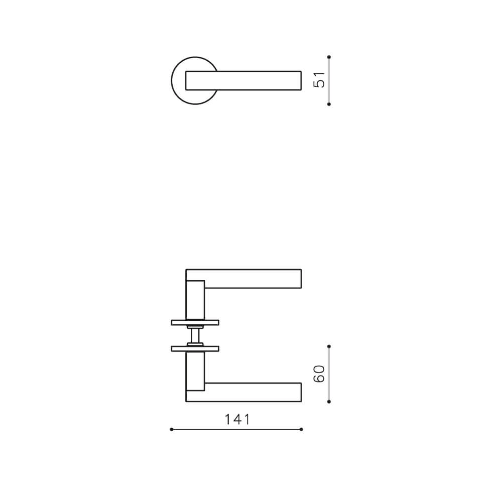 Design door handle Euclide anthracite Olivari 8714186477731
