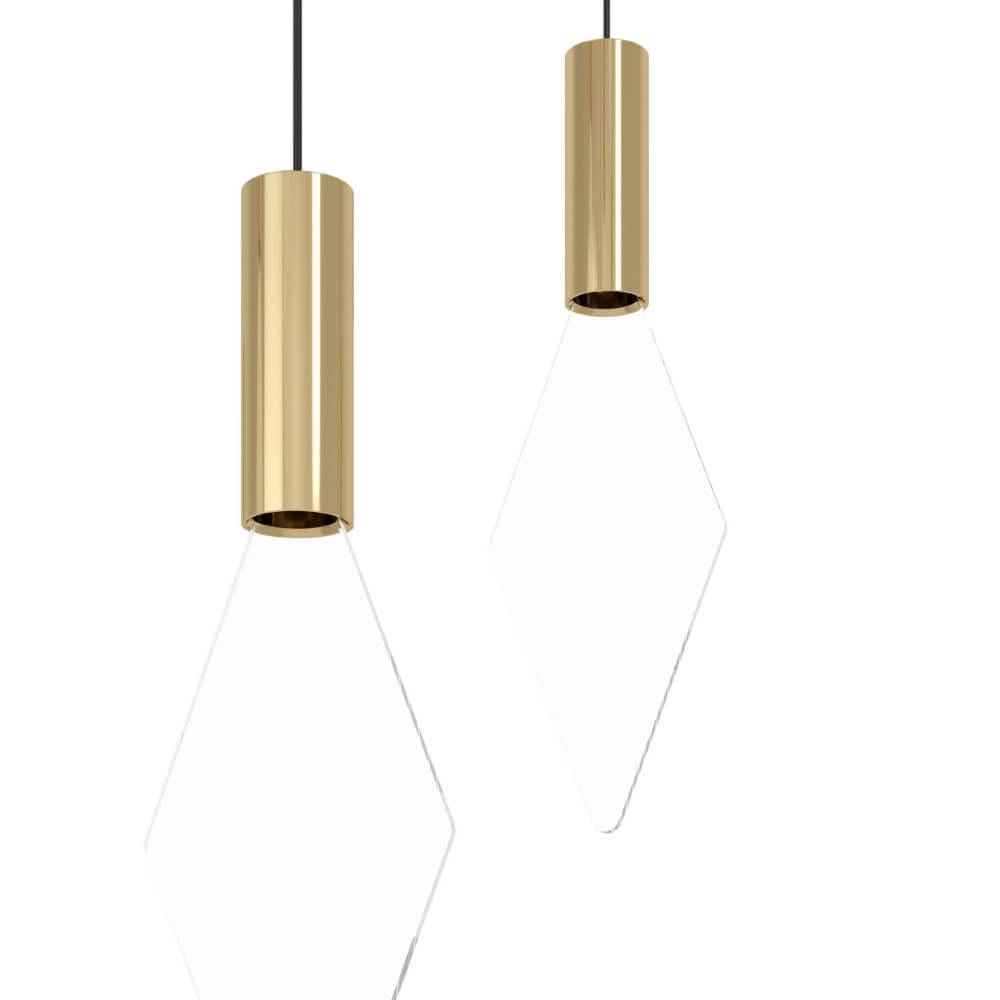 Elongated hanging lamp Mirador gold Stars of Light 9008606270736