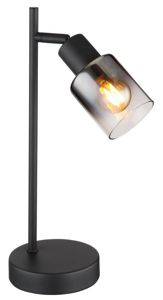 Table lamp Hubertus with smoke glass