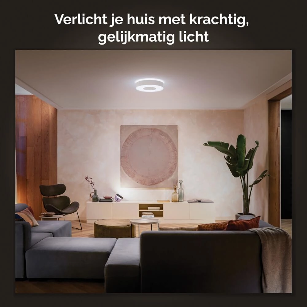 Ceiling light Hue Infuse L - White and color Ø 42.5cm black Philips 8718696176528
