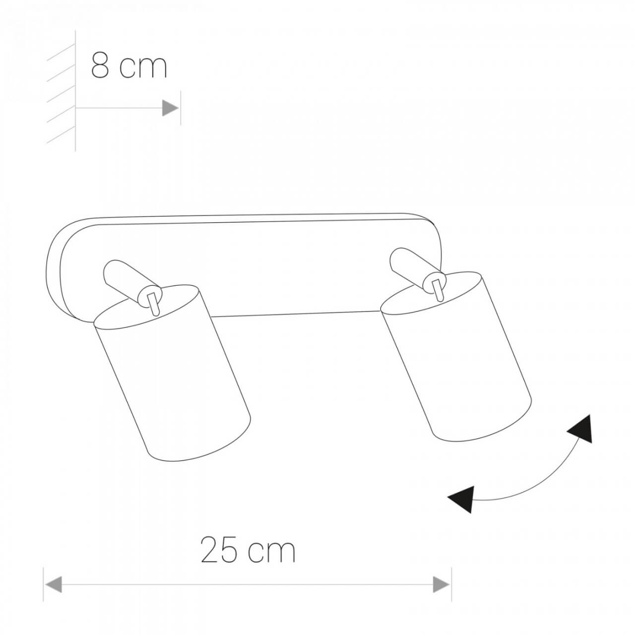 Double surface-mounted spotlight Eye black Lyora 5903139602099