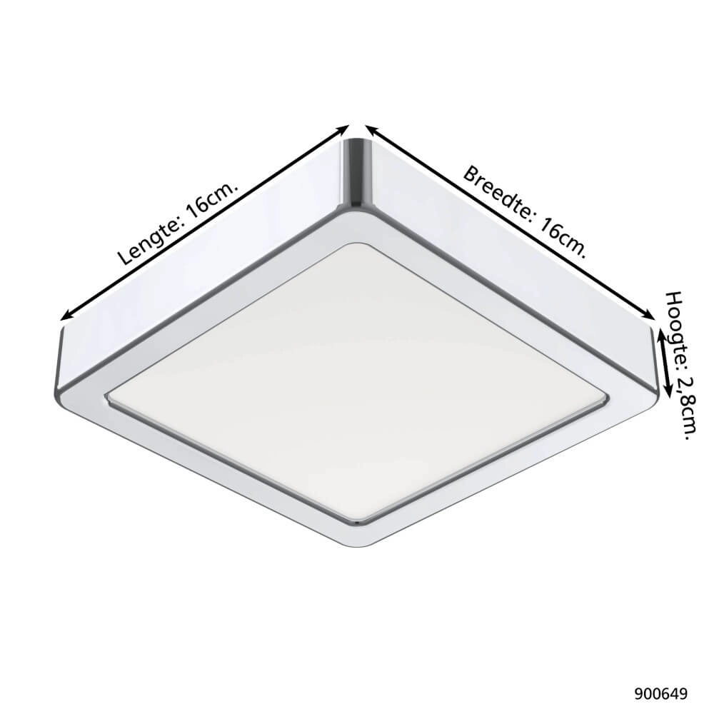 Bathroom lamp Fueva 5 IP44 - Chrome - 16cm Eglo 9008606245321