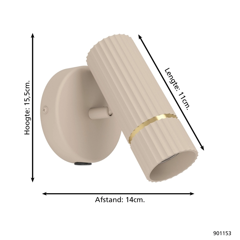Sand wall spotlight Caminia GU10 - with connector Eglo 9008606312504