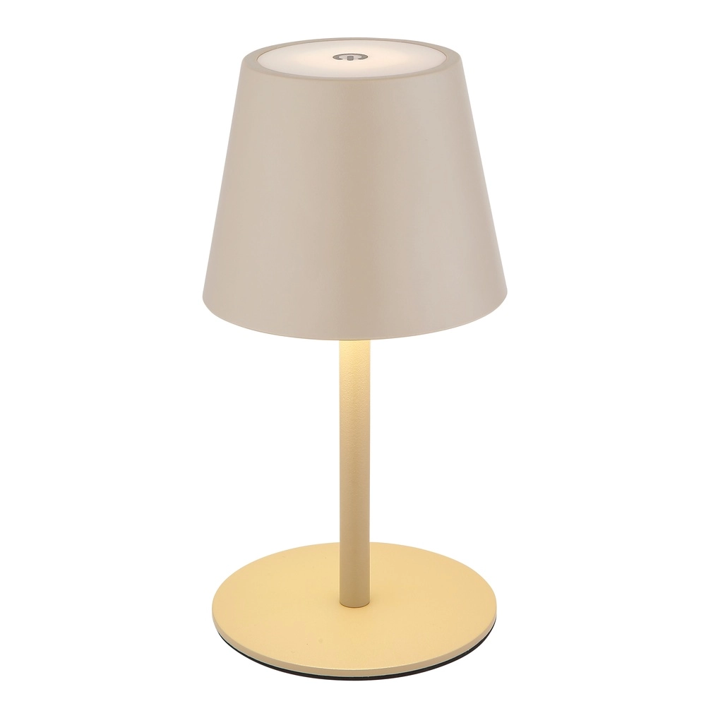 Modern table lamp Vannie I Sand brown also rechargeable for bottle Globo 9007371468805