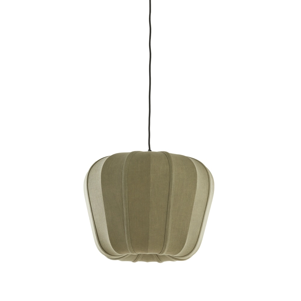 Japandi pendant lamp Zubedo Ø 49,5cm - olive green