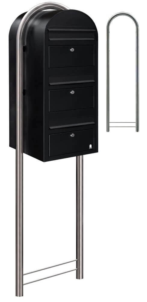 Mailbox Trio 9005 Structure black Bobi 6417237015310