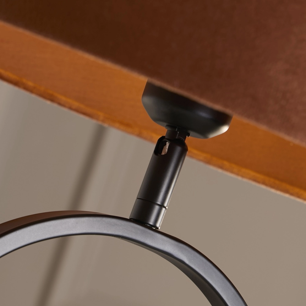 Table lamp Modish black with orange hood Searchlight 5053423306254