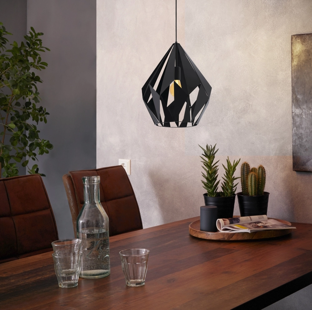 Black pendant lamp Carlton 5 Ø 38.5cm Eglo 9002759436988