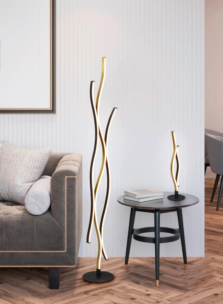 Table lamp Blaze black with gold Trio 4017807540253