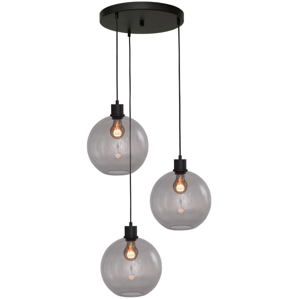 Vide hanging lamp Lazise 3x Ø 25cm black