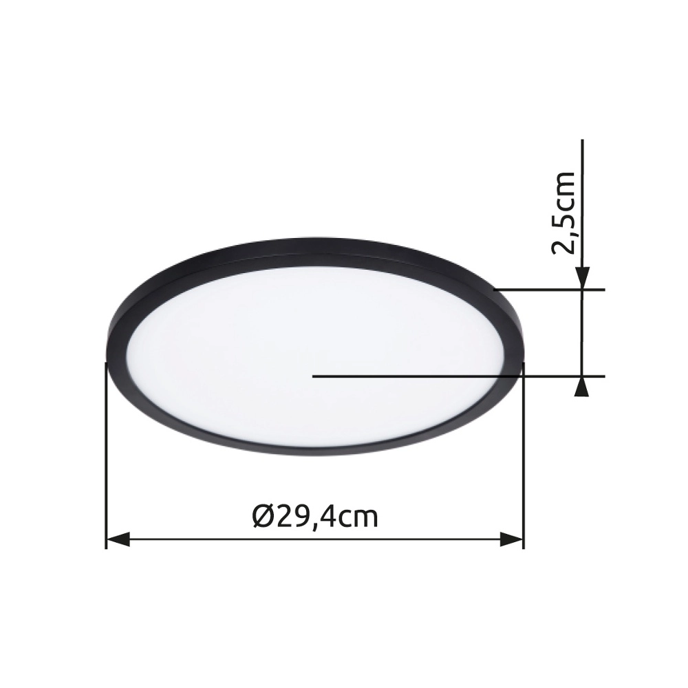 Ceiling light Sapana Ø 29.4cm black Globo 9007371411405