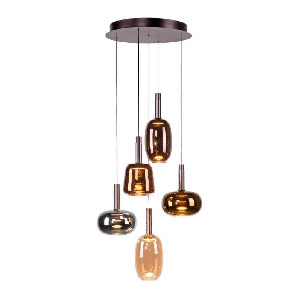 Cheerful hanging lamp Irides 6-light round Paul Neuhaus 4012248383681