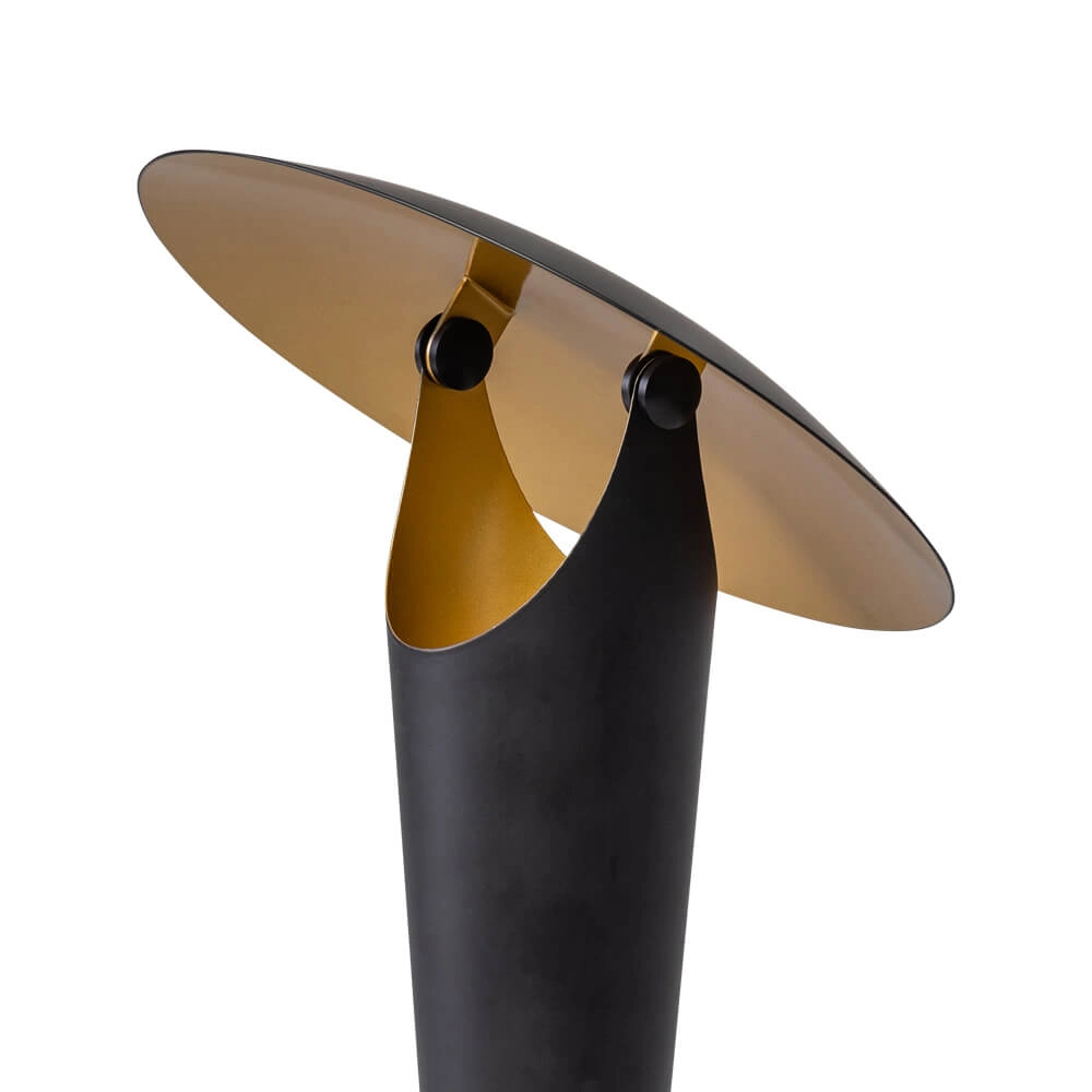 Modern table lamp The Britt black with gold ETH 8720195304432