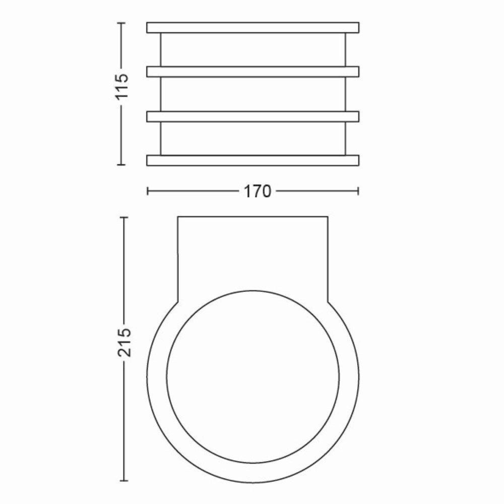 Wall Outdoor Lamp Hue Lucca anthracite Philips 8718696166048