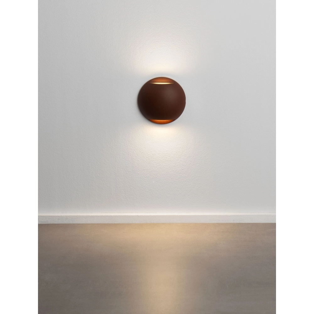Wall lamp Passo double rust brown
