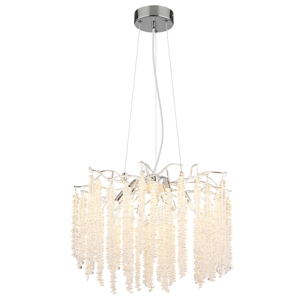 Pendant lamp Laverne chrome round