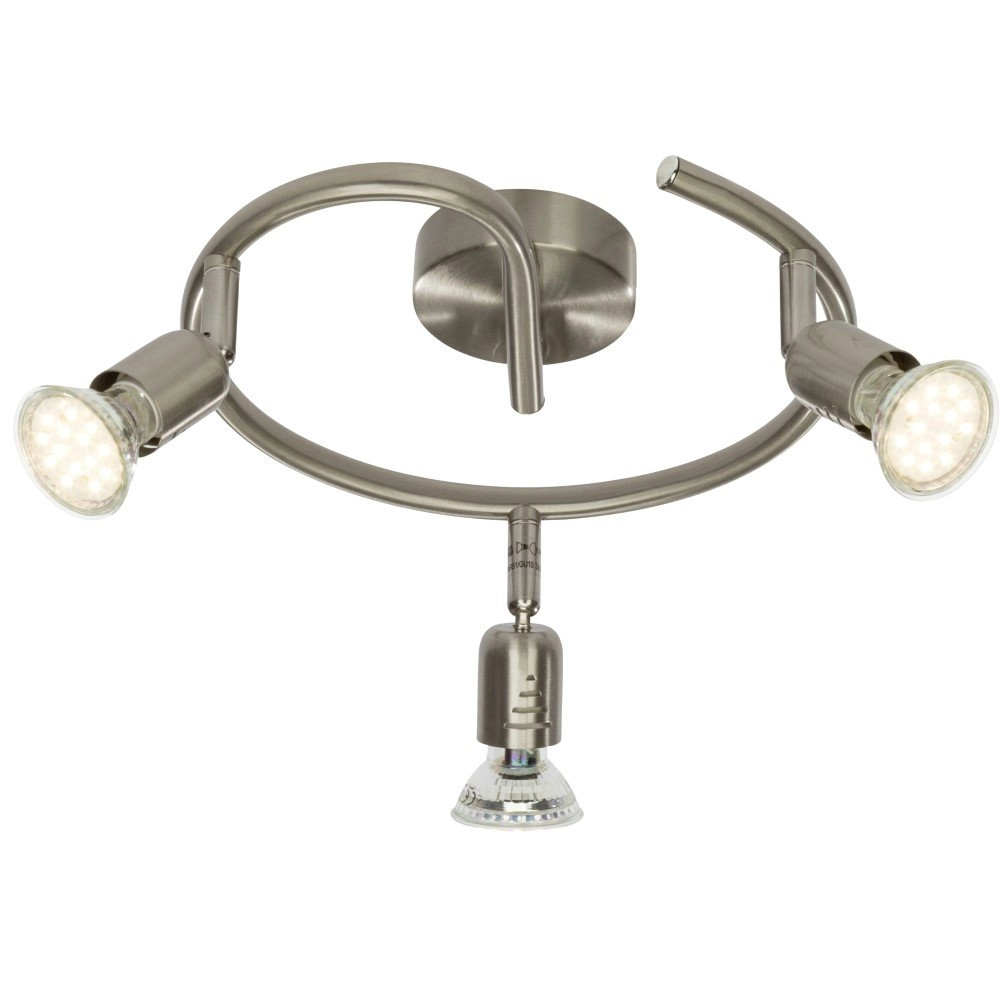 3-light surface-mounted spotlight Loona grey