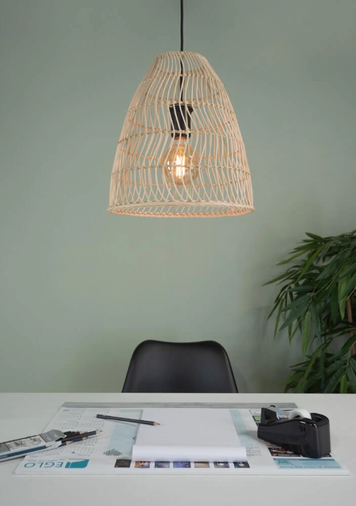 Wicker hanging lamp Ayesgarth Ø 33cm Eglo 9002759438661