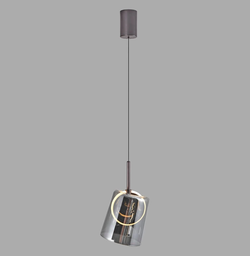 Pendant lamp Zula smoked Paul Neuhaus 4012248383612