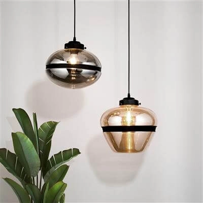 Glass pendant lamp Meringue Ø 32cm Searchlight 5053423160016