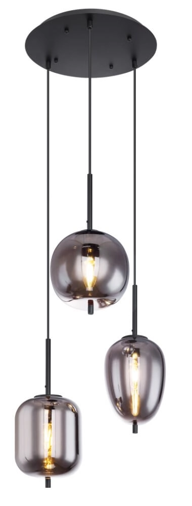 Hanging lamp Blacky black 3-light