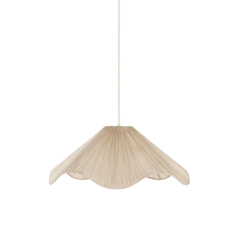 Japandi pendant lamp Mealha Ø 60cm white