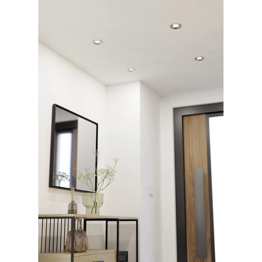 Set of 3 recessed spotlights Saliceto nickel Eglo 9008606358823
